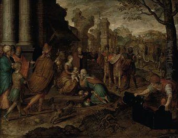 The Adoration Of The Magi Oil Painting by Frans Pourbus