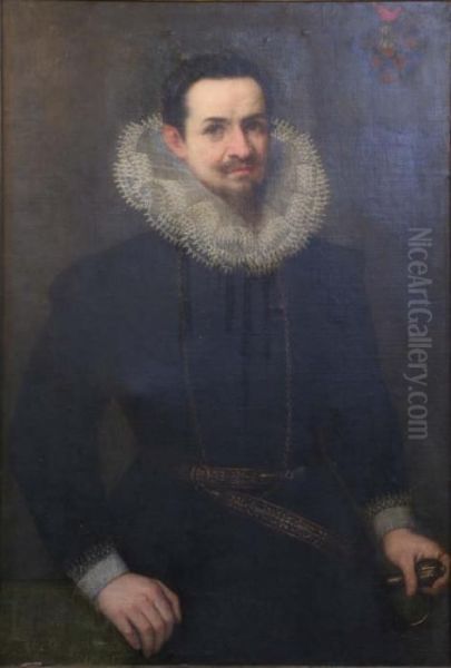 Portrait Of A Nobleman Dated 1599 41 X 28in Oil Painting by Frans Pourbus