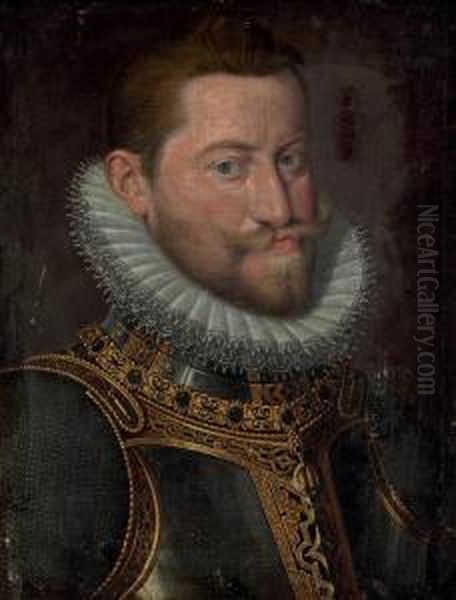 Portrait Of Emperor Rudolf Ii Oil Painting by Frans Pourbus the younger