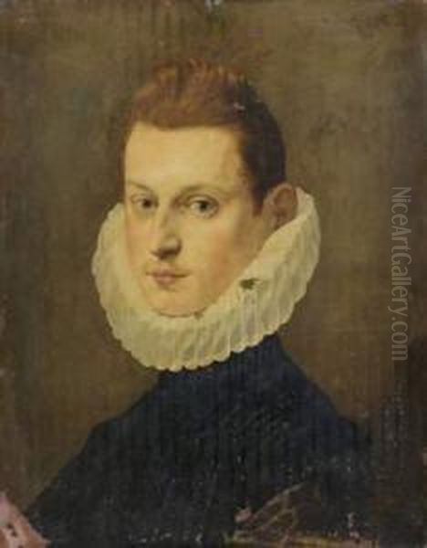 Portrait D'homme A La Collerette De Dentelle Oil Painting by Frans Pourbus the younger