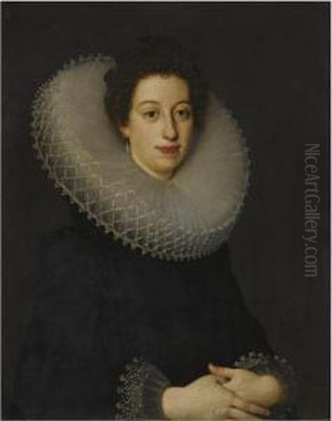 Portrait Of A Young Lady With A Ruff Oil Painting by Frans Pourbus the younger