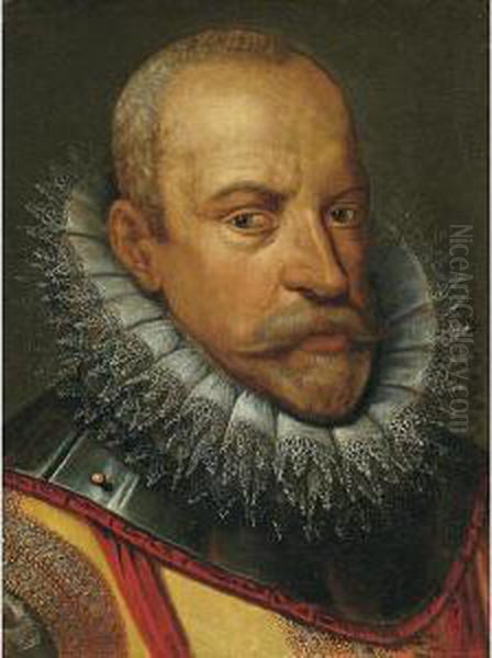 Ritratto Di Peter Ernst Von Mansfeld Oil Painting by Frans Pourbus the younger