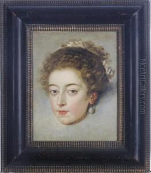 Portrait Of Queen Henriette-marie Of France Oil Painting by Frans Pourbus the younger