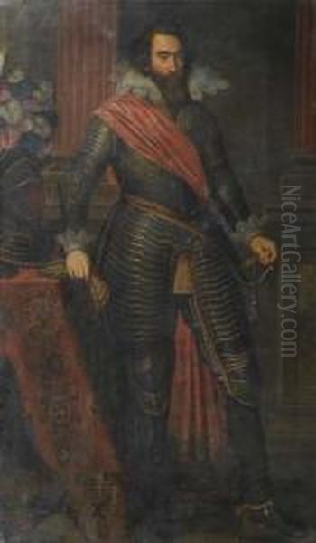 Nobleman In Armour. Oil Painting by Frans Pourbus the younger