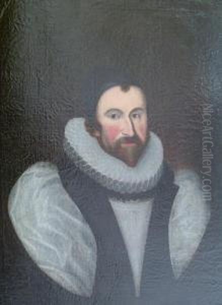 Portrait Of A Gentleman In A White Ruff Oil Painting by Frans Pourbus the younger