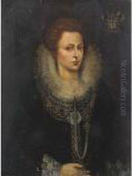 Portrait Of A Lady Oil Painting by Frans Pourbus the younger