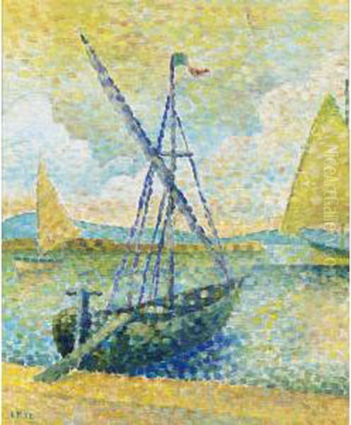 St. Tropez Oil Painting by Leon Pourtau