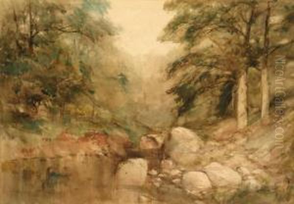 Rock Creek Park Oil Painting by Lucien Whiting Powell