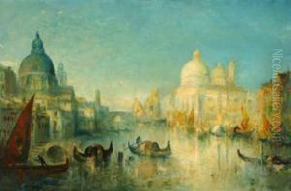 Grand Canal, Venice Oil Painting by Lucien Whiting Powell