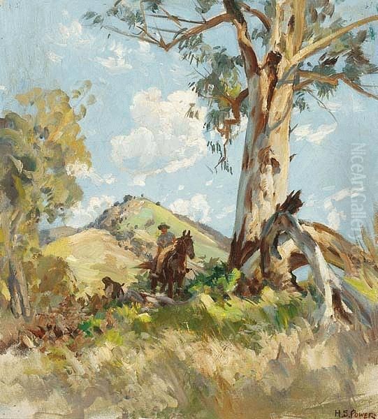 Landscape With Horse And Rider Oil Painting by Harold Septimus Power