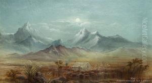 Dawn Over Two Thumb Range Near Mt Cook Oil Painting by Peter Power