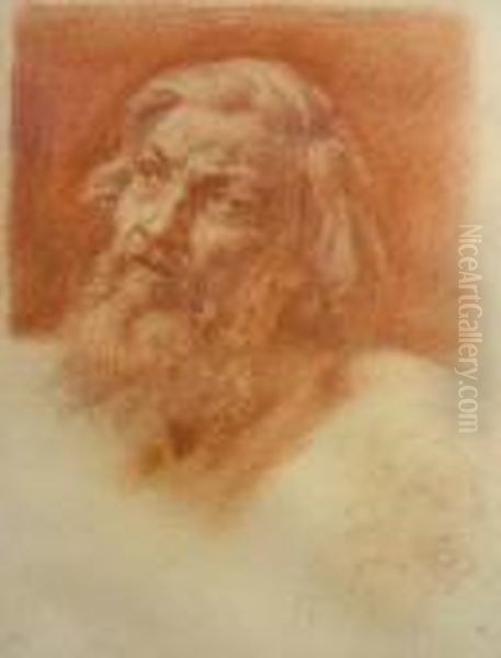 Study Of The Head Of A Man Oil Painting by Sir Edward John Poynter