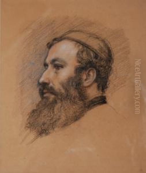 Portrait Study Oil Painting by Sir Edward John Poynter