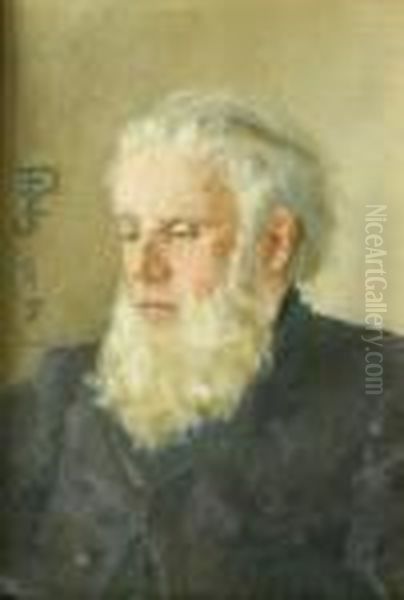 Quarter-length Portrait Of An Elderly Man by Sir Edward John Poynter