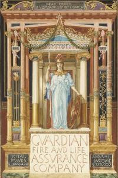 Design For The Guardian Fire And Life Assurance Company Oil Painting by Sir Edward John Poynter