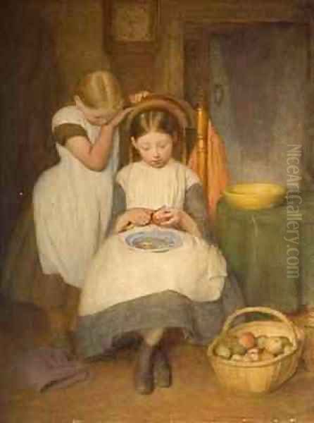 Preparing for Dinner Oil Painting by Edward Thomason Davis