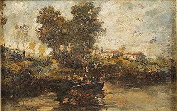 Paisaje Gallego Oil Painting by Francisco Pradilla y Ortiz