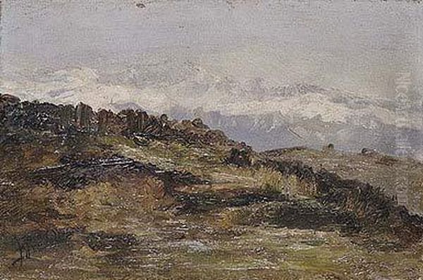 Paisaje Oil Painting by Francisco Pradilla y Ortiz