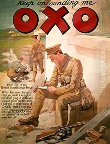 Poster Advertising OXO Oil Painting by Frank Dadd