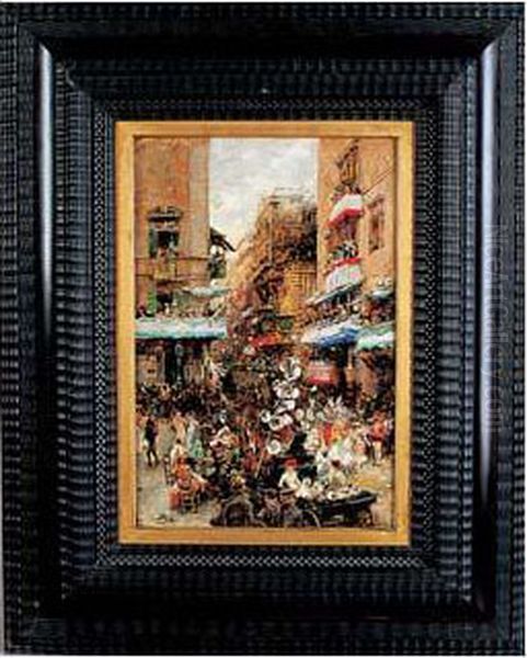 Recuerdo Del Carnaval De Roma Oil Painting by Francisco Pradilla y Ortiz