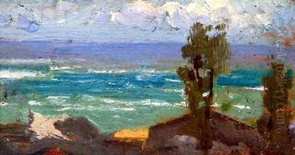 In Riva Al Mare Oil Painting by Ada Pratella