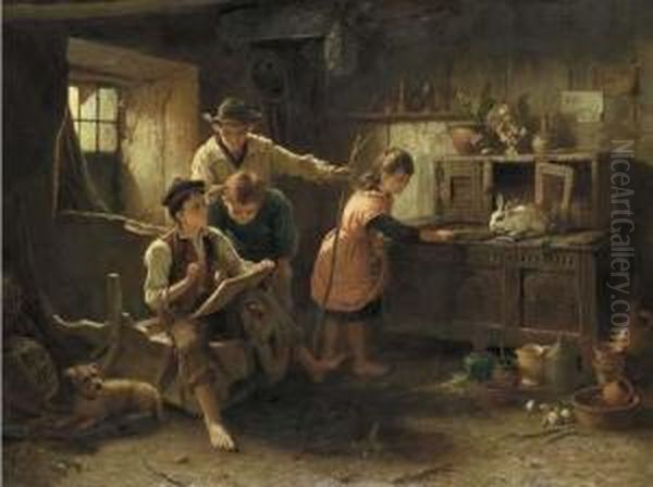 The Studio Of A Rustic Genius Oil Painting by Jonathan Pratt