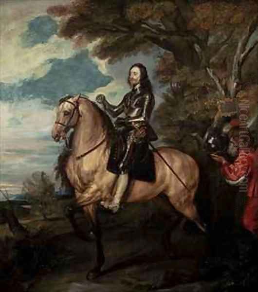 Charles I on Horseback Oil Painting by Sir Anthony Van Dyck