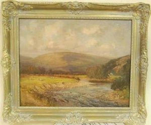 Grazing Sheep Oil Painting Oil Painting by William Pratt