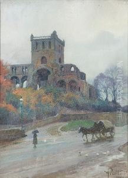 Jedburgh Abbey Oil Painting by William Pratt