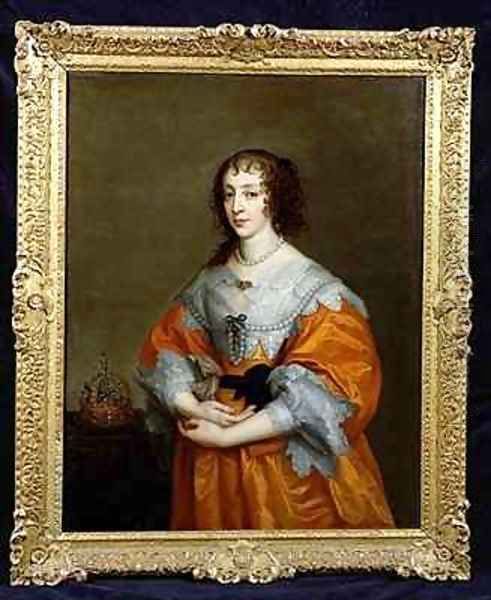 Portrait of Queen Henrietta Maria 1609-69 2 Oil Painting by Sir Anthony Van Dyck