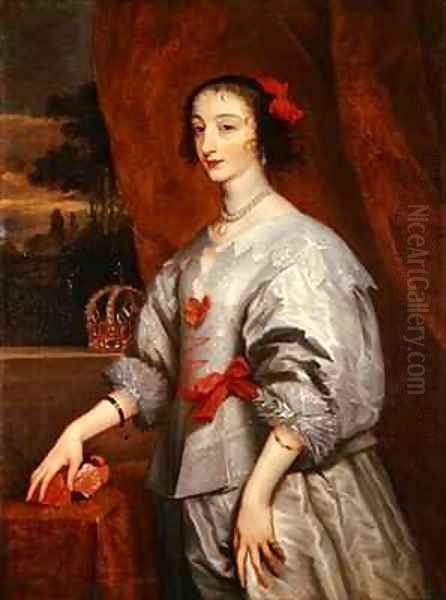 Queen Henrietta Maria 3 Oil Painting by Sir Anthony Van Dyck