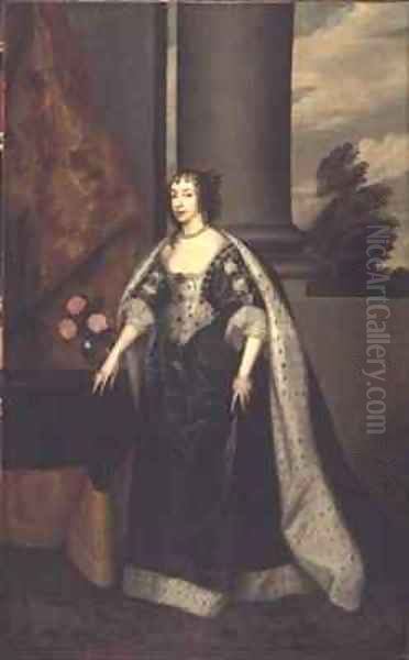 Henrietta Maria 2 Oil Painting by Sir Anthony Van Dyck