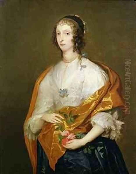 Queen Henrietta Maria 1609-69 Oil Painting by Sir Anthony Van Dyck