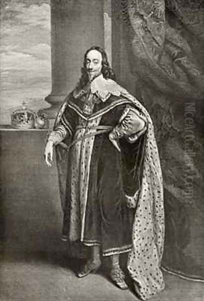 Charles I Oil Painting by Sir Anthony Van Dyck