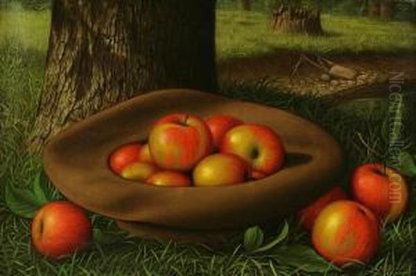 Still Life With Hat And Apples Oil Painting by Levi Wells Prentice