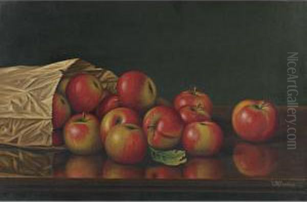 Apples Oil Painting by Levi Wells Prentice