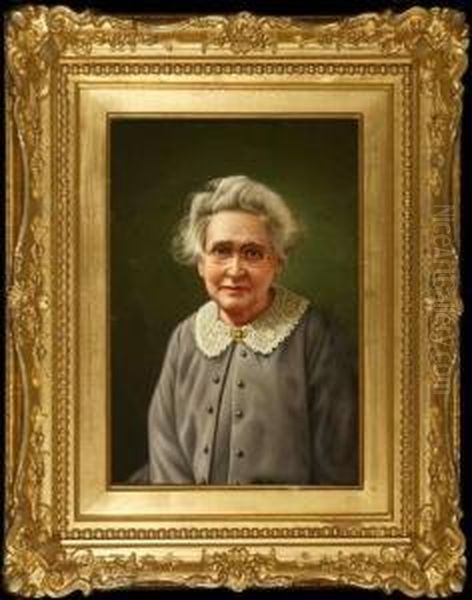 Portrait Of Artist's Mother Oil Painting by Levi Wells Prentice