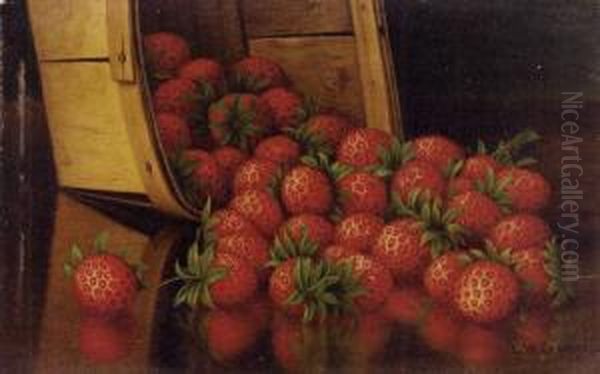 Strawberries Oil Painting by Levi Wells Prentice