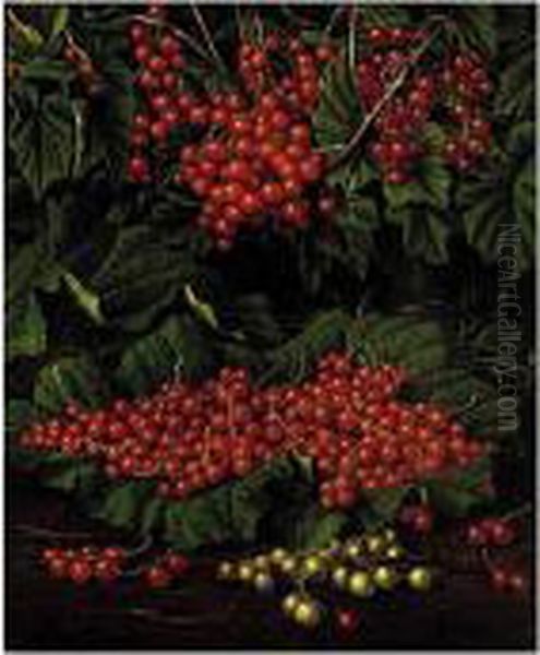 Red Currants Oil Painting by Levi Wells Prentice