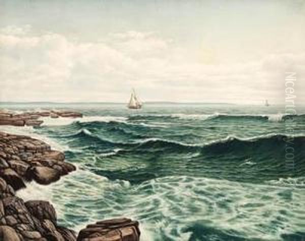 Seascape Oil Painting by Levi Wells Prentice