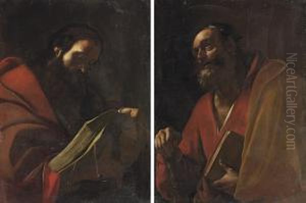 Saint Paul; And Saint James The Greater Oil Painting by Mattia Preti