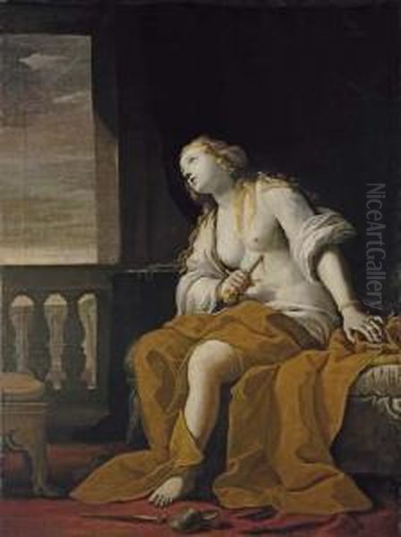 The Death Of Lucretia Oil Painting by Mattia Preti