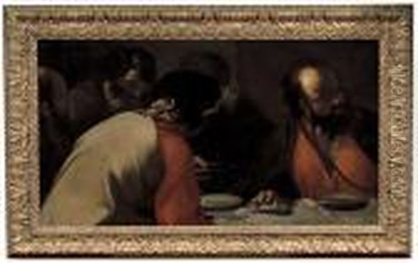 Ultima Cena (cinque Apostoli) Oil Painting by Mattia Preti