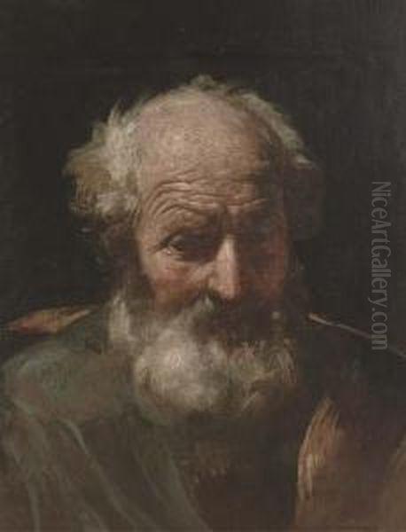 A Male Saint Oil Painting by Mattia Preti