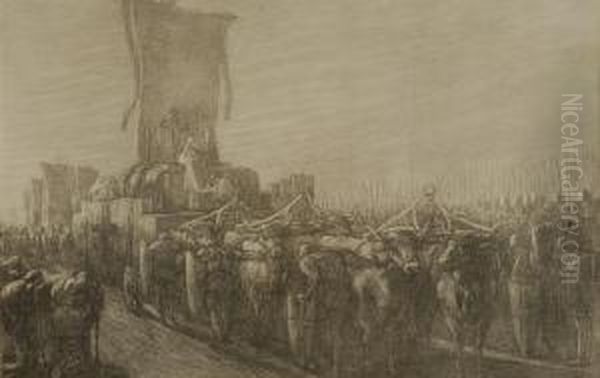 Il Carroccio Oil Painting by Gaetano Previati