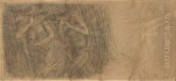 Figura Oil Painting by Gaetano Previati