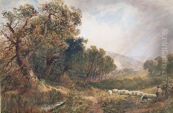 Near Malvern, Worcester Oil Painting by James Price