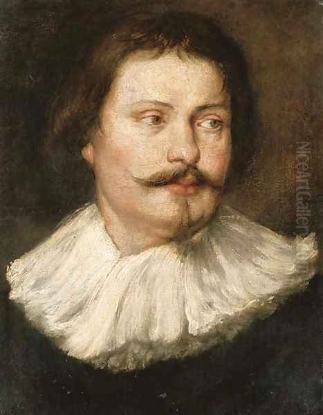 Portrait of a Gentleman, traditionally identified as Gaspar de Crayer Oil Painting by Sir Anthony Van Dyck