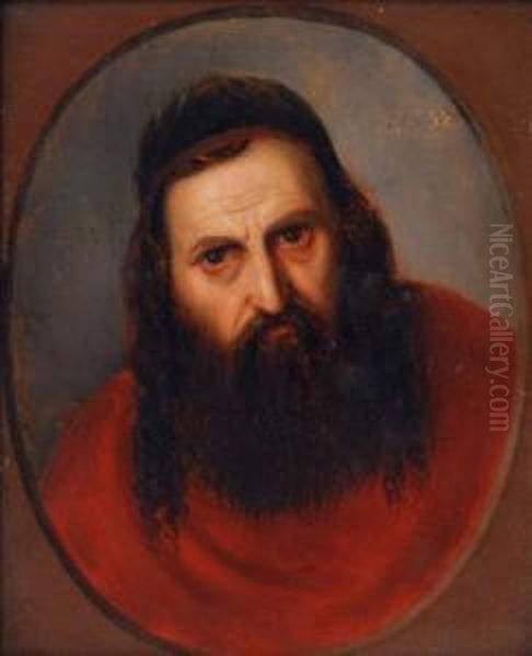 Paar Gemalde: Russischer Rabbiner Oil Painting by Alois Heinrich Priechenfried