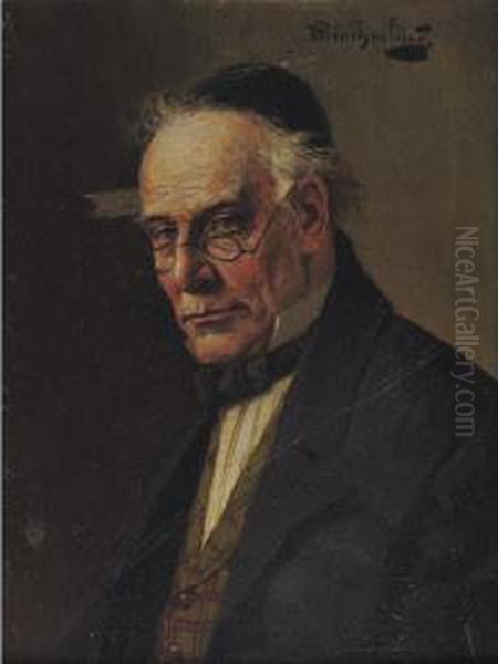 Property From A Private Collection
 

 
 
 

 
 Portrait Of A Man Oil Painting by Alois Heinrich Priechenfried